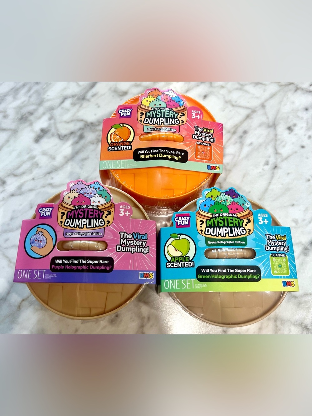 3 Crazy Fun The Original Mystery Dumpling Bundle Scented Sensory Toy Collectible